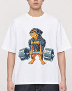 Mockup Boxy Heavyweight Tee White male close-up 01