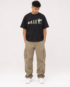Mockup Boxy Heavyweight Tee Black male full-body 16