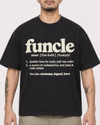 Mockup Boxy Heavyweight Tee Black male close-up 12