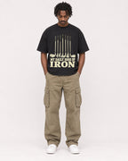Mockup Boxy Heavyweight Tee Black male full-body 04