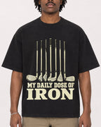 Mockup Boxy Heavyweight Tee Black male close-up 04