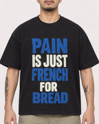Mockup Boxy Heavyweight Tee Black male close-up 12