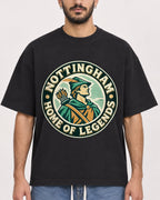 Mockup Boxy Heavyweight Tee Black male close-up 07