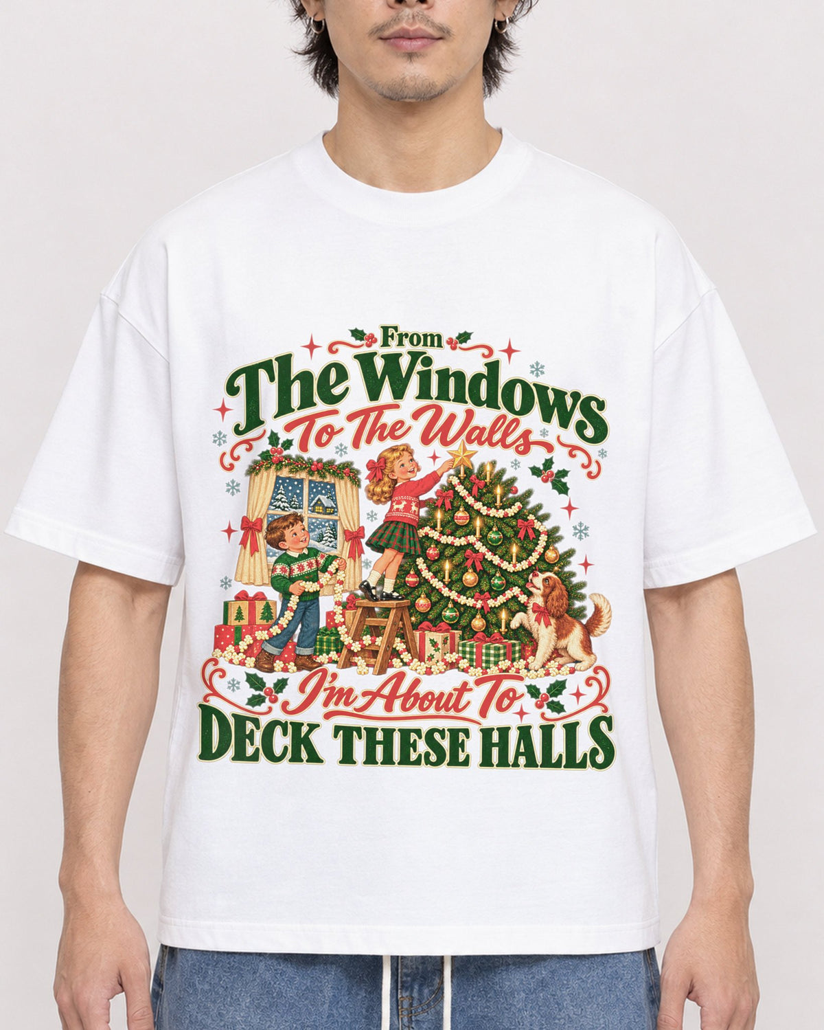 Mockup Boxy Heavyweight Tee White male close-up 03