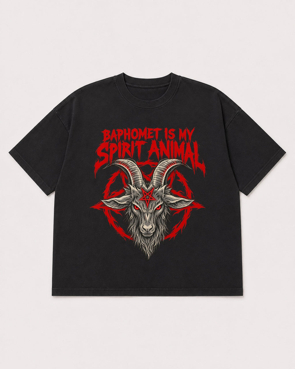 Mockup Boxy Heavyweight Tee Black product