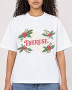 Mockup Boxy Heavyweight Tee White female close-up 10