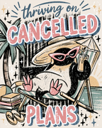 Thriving On Cancelled Plans Shirt - Funny Homebody Beach Bird Tee | Teekop