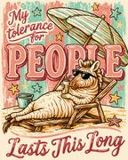 Funny Introvert Shirt - My Tolerance For People Retro Beach Tee | Teekop