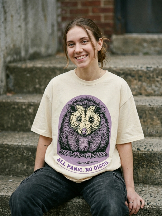 All Panic No Disco Opossum Tee – Anxiety Shirt | Teekop