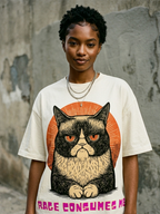 Rage Consumes Me Cat Shirt – Retro Angry Cat Tee | Teekop