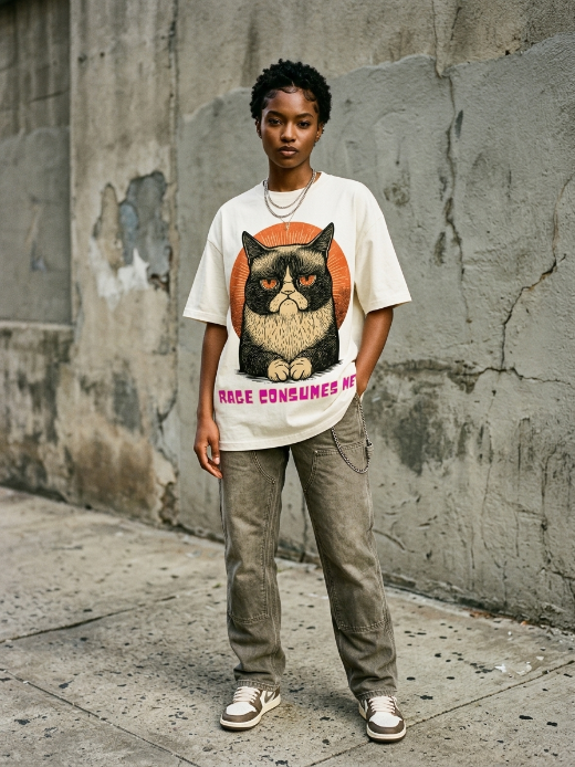 Rage Consumes Me Cat Shirt – Retro Angry Cat Tee | Teekop