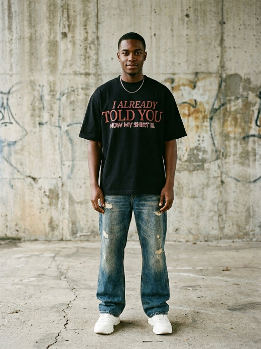 Sarcastic Graphic Tee – I Already Told You | Teekop