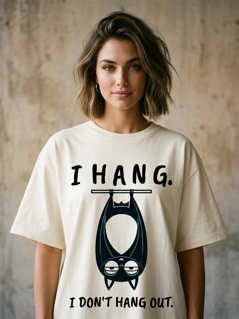 Funny Introvert Tee – "Mort" Introvert Shirt – I Hang, I Don't Hang Out | Teekop