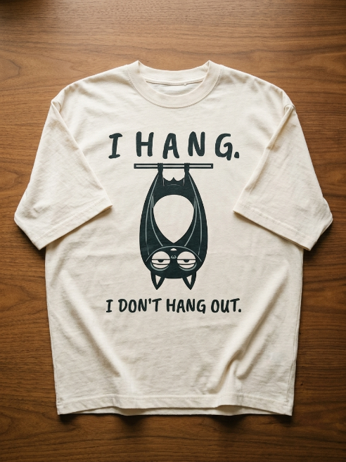 Funny Introvert Tee – "Mort" Introvert Shirt – I Hang, I Don't Hang Out | Teekop