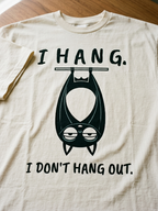 Funny Introvert Tee – "Mort" Introvert Shirt – I Hang, I Don't Hang Out | Teekop