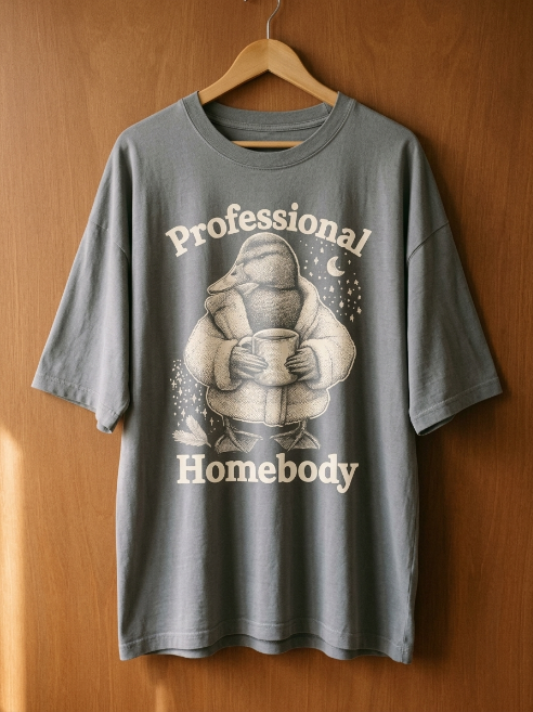 Cozy Duck Shirt - Professional Homebody Vintage Graphic Tee | Teekop
