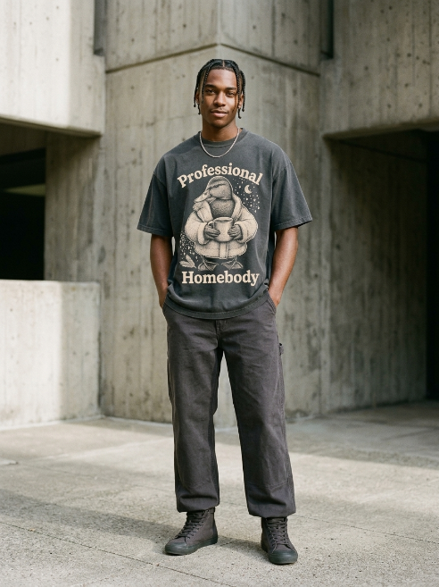 Cozy Duck Shirt - Professional Homebody Vintage Graphic Tee | Teekop