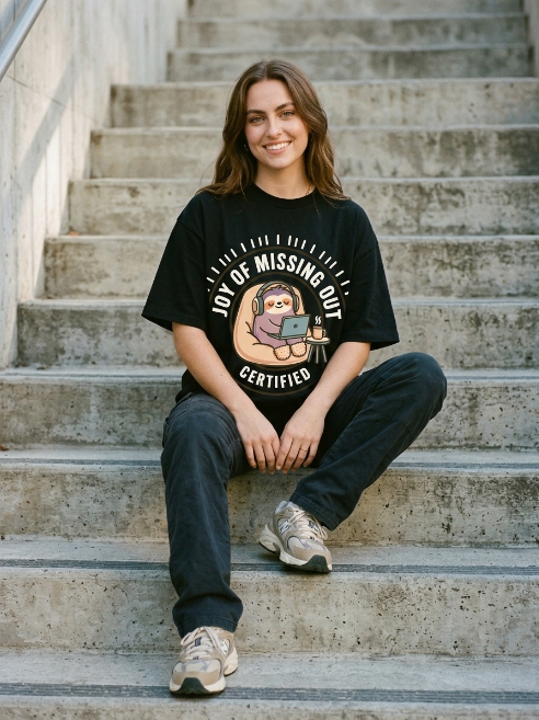 Cozy Sloth Shirt - Professional Homebody Vintage Graphic Tee | Teekop