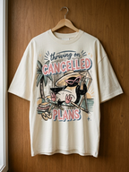 Thriving On Cancelled Plans Shirt - Funny Homebody Beach Bird Tee | Teekop