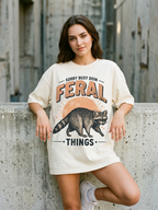 Feral Raccoon Shirt – Vintage Trash Panda Tee | Teekop