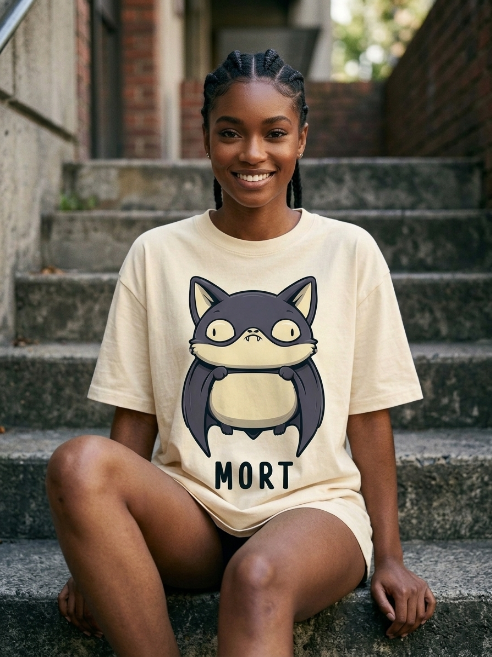 Funny Introvert Tee – "Mort" Introvert and he is scared by People. | Teekop