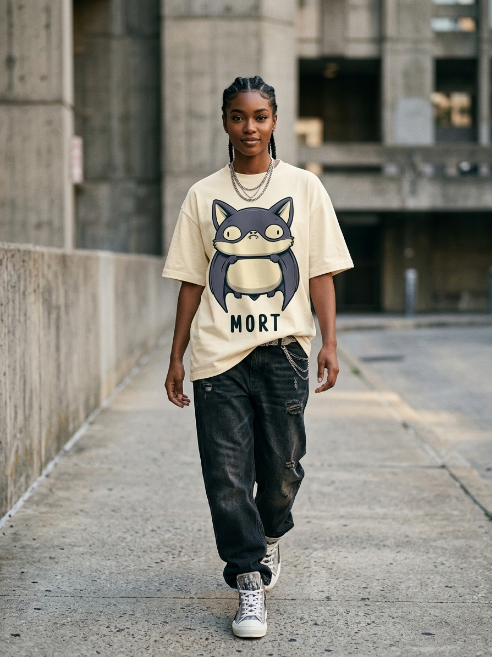 Funny Introvert Tee – "Mort" Introvert and he is scared by People. | Teekop